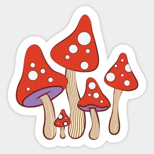 Dancing Mushrooms Sticker